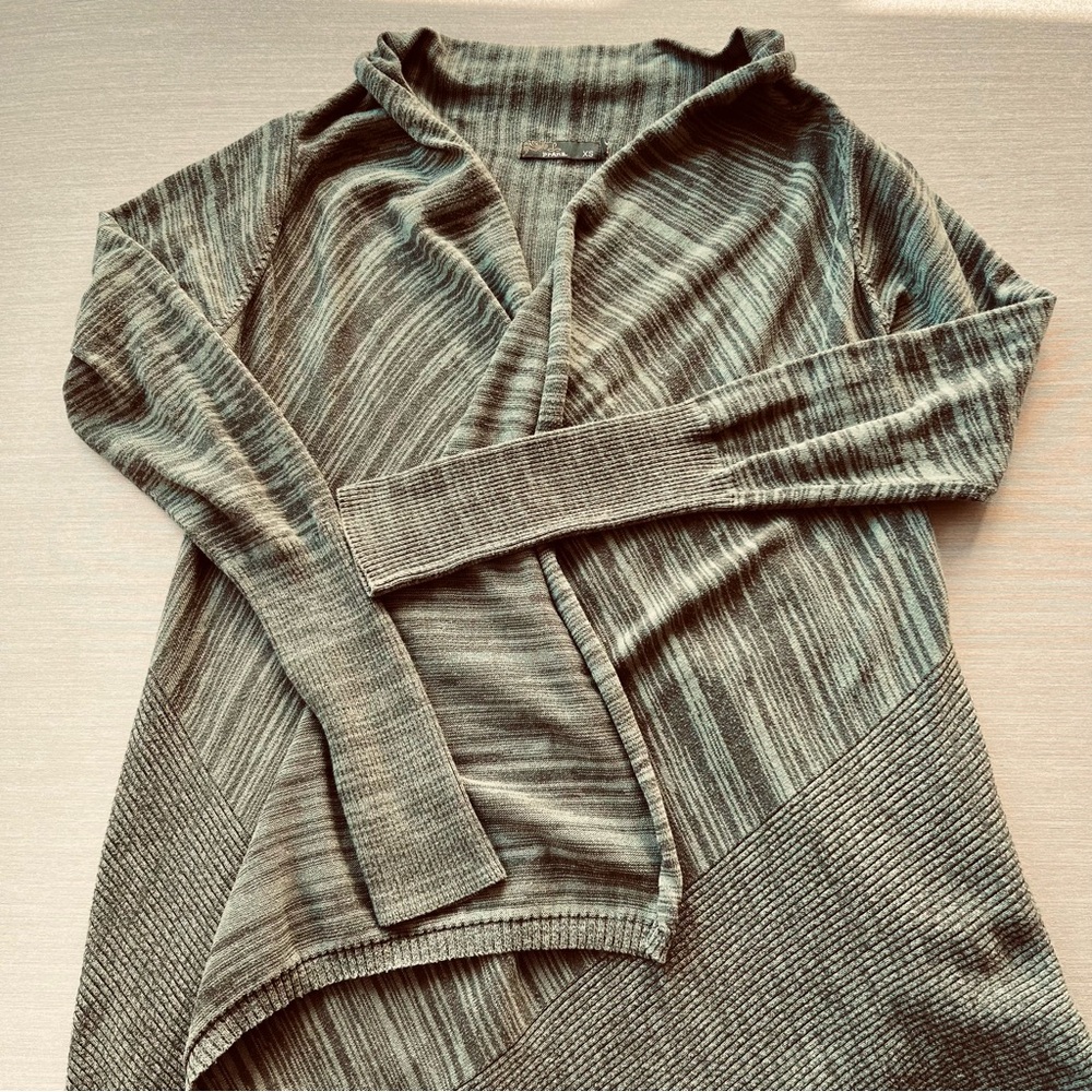 Prana Loveland Green Yoga Open Cardigan Sweater Wrap Size XS
